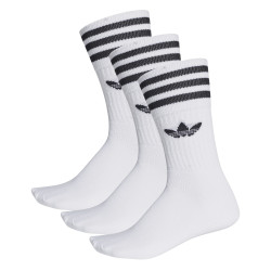 ADIDAS, Solid crew sock 3 pack, White/black