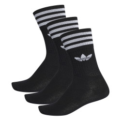 ADIDAS, Solid crew sock 3 pack, Black/white