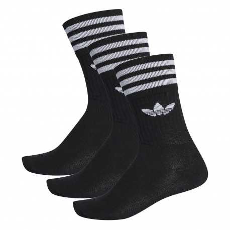 Solid crew sock 3 pack - Black/white