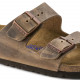 BIRKENSTOCK, Arizona sfb cuir gras, Tabacco brown