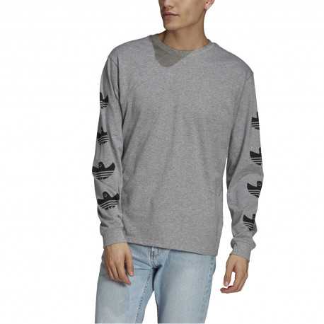 Shmoofoil logo ls tee - Core heather/black