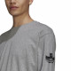 ADIDAS, Shmoofoil logo ls tee, Core heather/black