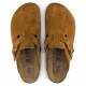 BIRKENSTOCK, Sabots boston sfb cuir suede, Mink