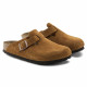 BIRKENSTOCK, Sabots boston sfb cuir suede, Mink